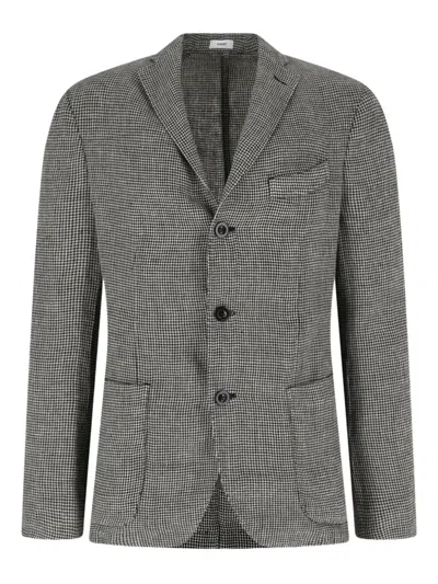 BOGLIOLI HOUNDSTOOTH-PATTERN BLAZER