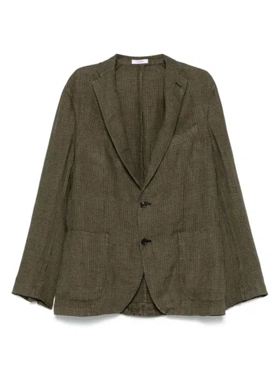Boglioli Houndstooth-pattern Blazer In Brown