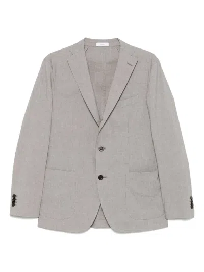Boglioli Houndstooth-pattern Blazer In Grey
