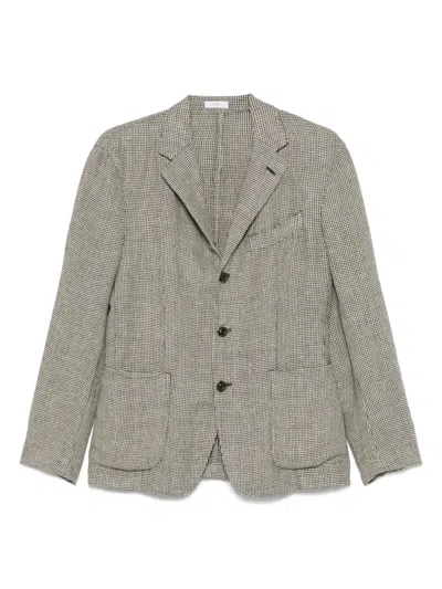 BOGLIOLI HOUNDSTOOTH-PATTERN BLAZER