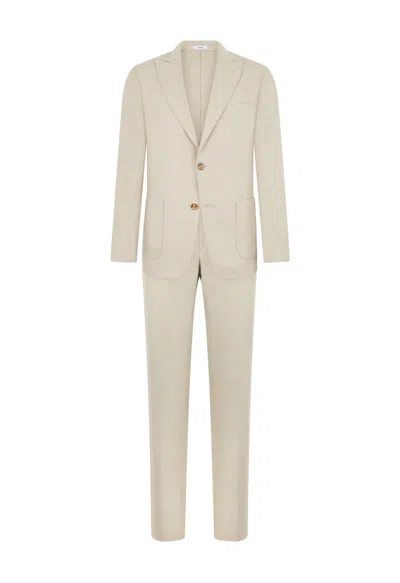 Boglioli Garment Dyed Light Popeline K-suit In Ice White