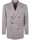 Boglioli Double-breasted Jacket In Neutral