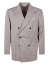 Boglioli Double-breasted Jacket In Brown