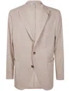 Boglioli Tailored Jacket With Front Pockets And Back Vent In Neutral