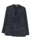 Boglioli Tailored Blazer With Peak Lapels And Pockets In Black
