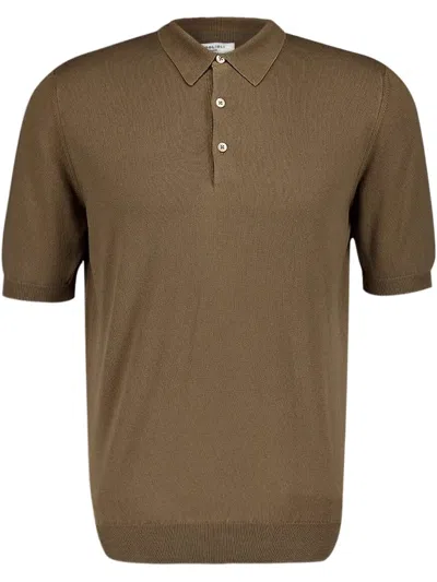 Boglioli Cotton Polo Shirt In Army Green