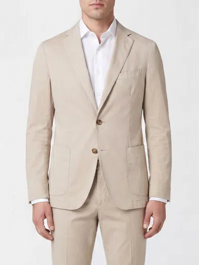 Boglioli Jersey Single-breasted Blazer In Neutral
