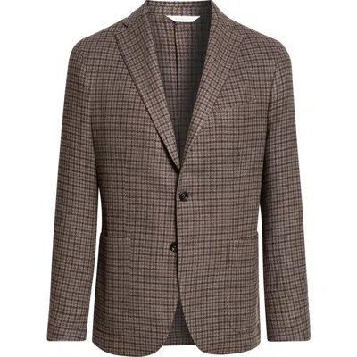 Boglioli K Houndstooth Plaid Wool & Cashmere Double Cloth Sport Coat In Brown
