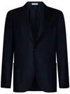 Boglioli Navy Blue Wool Jacket In Blue