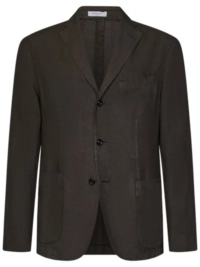 Boglioli Classic Regular Blazer For Men In Marrone