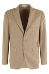 Boglioli Single-breasted Tailored Jacket In Neutral