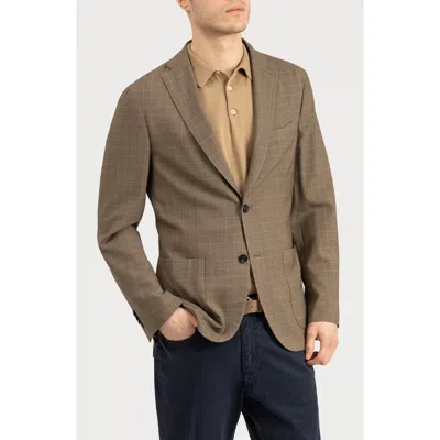 Boglioli K-jacket Check Virgin Wool Sport Coat In Brown