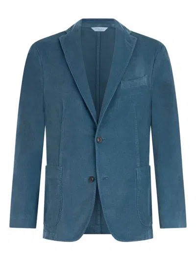 Boglioli K-jacket Corduroy Pocket Jacket In Blue