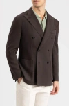 Boglioli K-jacket Double Breasted Wool Sport Coat In 480 Brown