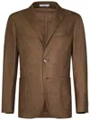 Boglioli K-jacket Jacket In Melange Wool In Brown