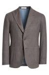 Boglioli K-jacket Virgin Wool Sport Coat In Grey/ Blue