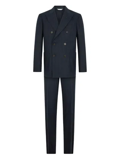 Boglioli K-suit Double-breasted Suit In Blue