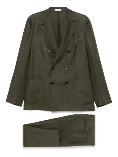 Boglioli Man Suit Military Green Size 40 Virgin Wool