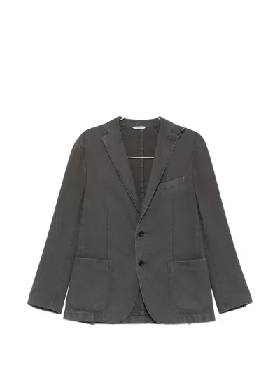 Boglioli K-jacket Single-breasted Patch-pocket Blazer In Gray