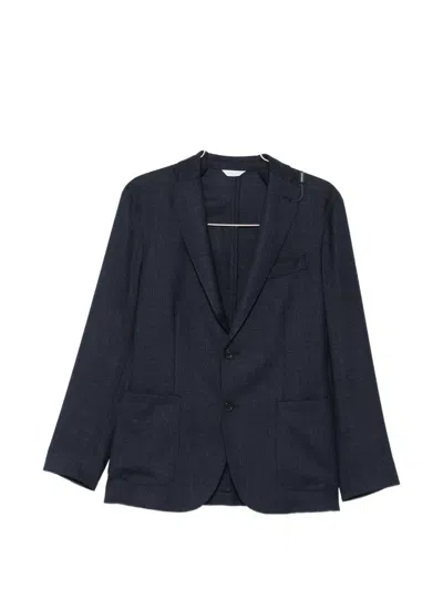 Boglioli K-jacket Single-breasted Patch-pockets Blazer In Blue