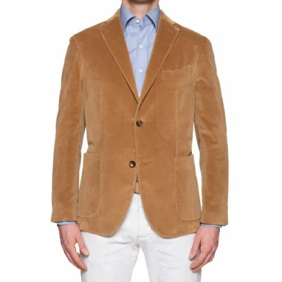 Pre-owned Boglioli "k.jacket" Tan Beige Velvet Cotton Unlined Blazer Jacket Eu 50 Us 4