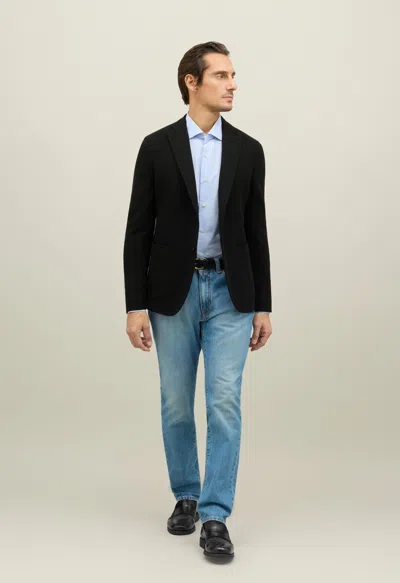 Boglioli Knitted Jersey K-jacket In Black