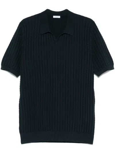 Boglioli Knitted Polo Shirt In Blue