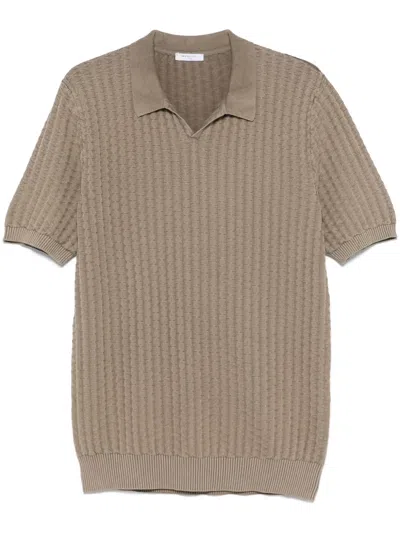 Boglioli Knitted Polo Shirt In Green