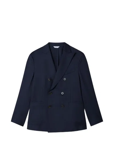 Boglioli Tailored Double-breasted Jacket In Blue