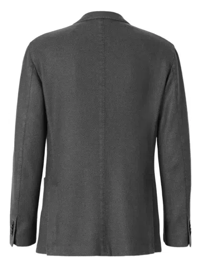Boglioli Lapel Buttoned Blazer In Gray