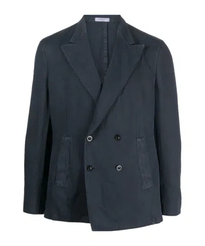 Boglioli Lapel Long-sleeved Suit Jacket In Black