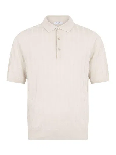 BOGLIOLI LIGHT BEIGE FLAT-RIBBED LINEN