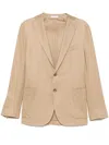 Boglioli Light Brown Cotton Blazer In Light Brown