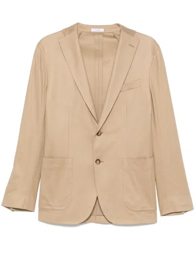 BOGLIOLI LIGHT BROWN COTTON BLAZER