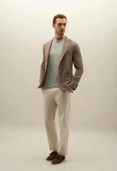 Boglioli Light Wool Honeycomb K-jacket In Light Brown
