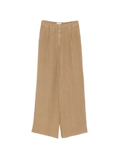 Boglioli Linea Pleated Wide-leg Trousers In Neutral