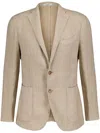 Boglioli Linen Blazer In Nude