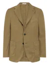 Boglioli Linen-blend Blazer In Green