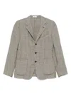 Boglioli Black Linen Blend Single-breasted Blazer