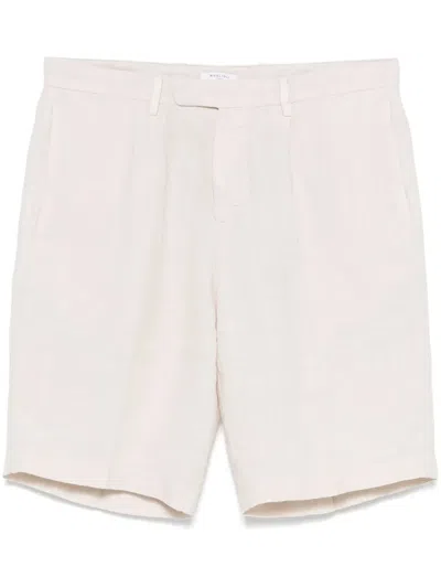 Boglioli Linen Chino Shorts In 中性色