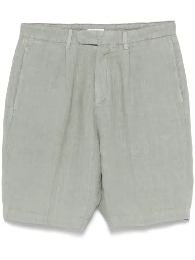 Boglioli Linen Chino Shorts In Green