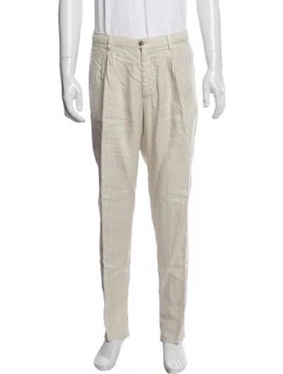 Pre-owned Boglioli Linen Dress Pants In Neutrals