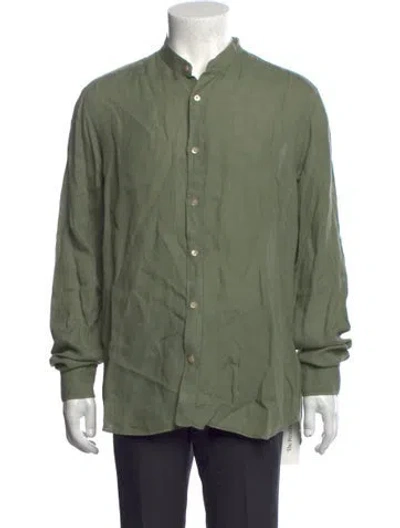 Pre-owned Boglioli Linen Long Sleeve Shirt In Green