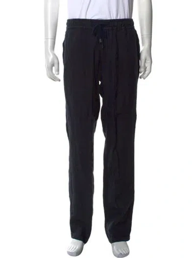 Pre-owned Boglioli Linen Straight Leg Pants In Blue