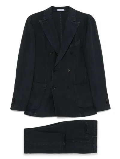 Boglioli Linen Suit In Blue