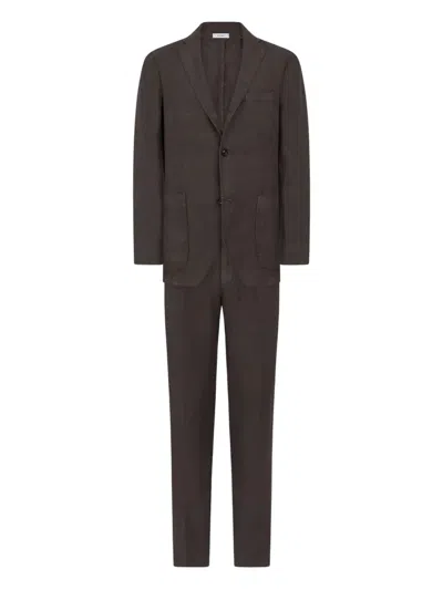 Boglioli Linen Suit In Brown