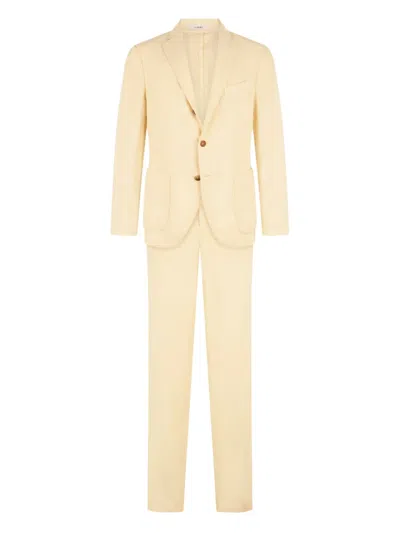 Boglioli Linen Suit In Yellow