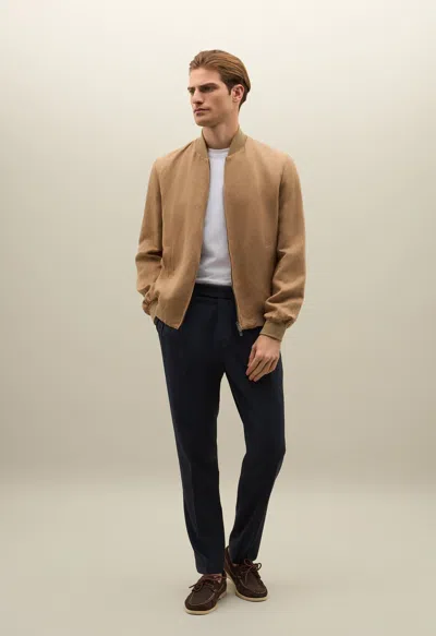 BOGLIOLI LINEN TENCEL SATIN BOMBER