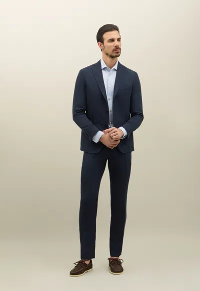 Boglioli Linen Tencel Satin K-suit In Blue