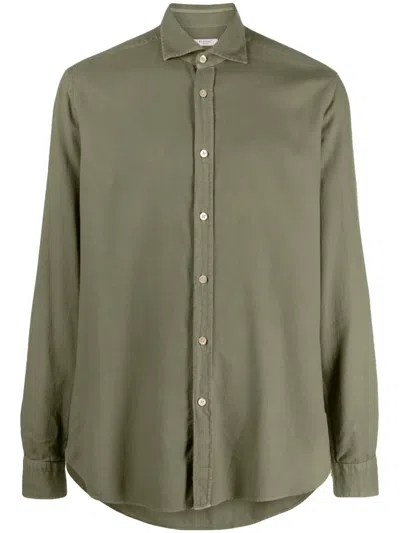 Boglioli Long-sleeve Buttoned Shirt In Green